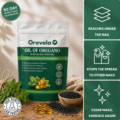 Orevela® Wild Oregano & Black Seed Oil - Calms Eczema From The Inside, Not The Surface