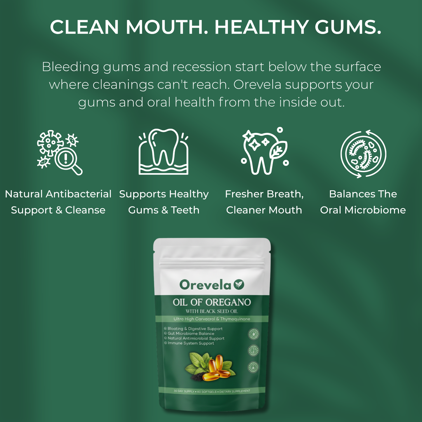 Orevela® Wild Oregano & Black Seed Oil - ELIMINATES GUM DISEASE