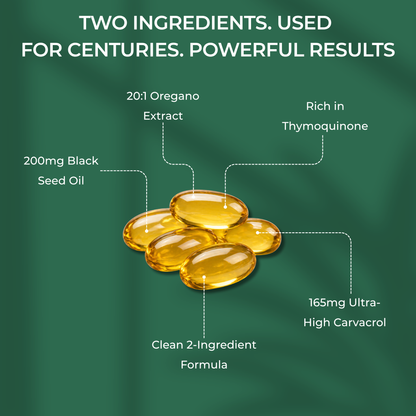 Orevela® Wild Oregano & Black Seed Oil - ELIMINATES GUM DISEASE