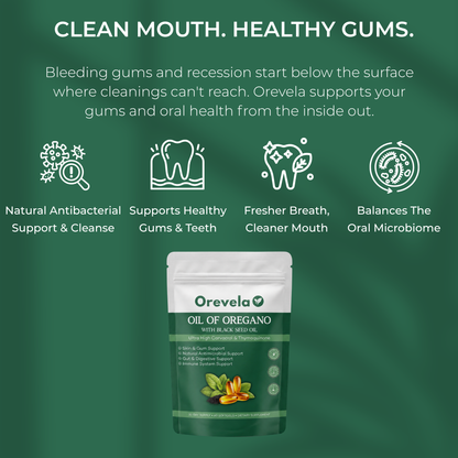 Orevela® Wild Oregano & Black Seed Oil - ELIMINATES GUM DISEASE