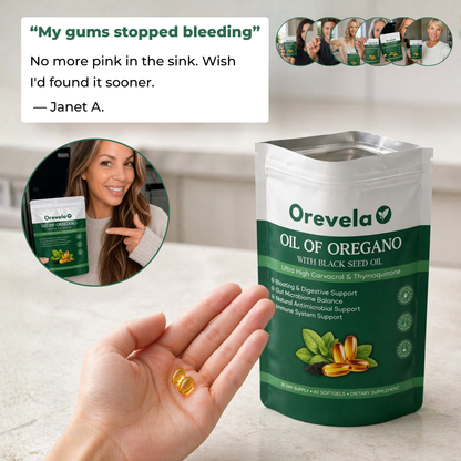Orevela® Wild Oregano & Black Seed Oil - ELIMINATES GUM DISEASE