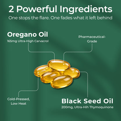 Orevela® Wild Oregano & Black Seed Oil - Calms Eczema From The Inside, Not The Surface